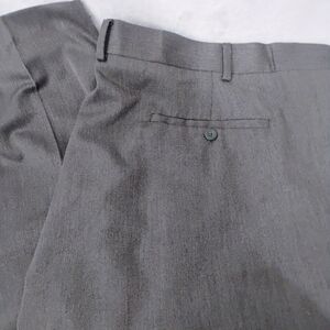 Louis Raphael Rosso Gray Dress Pants Mens 50x30 Pleated Straight Leg Grey F
